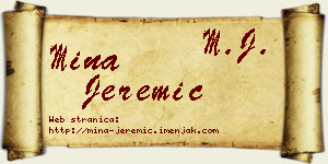 Mina Jeremić vizit kartica